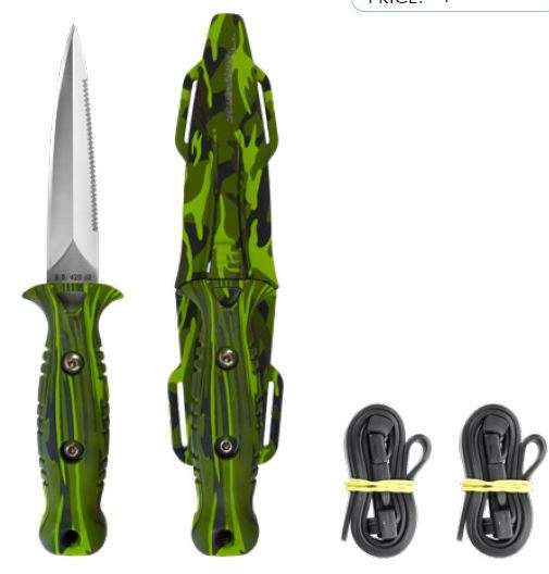 Scuba Max KN-183 Green Camo Knife