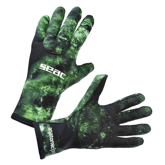 Seac Anatomic Green Camo 3.5mm Gloves