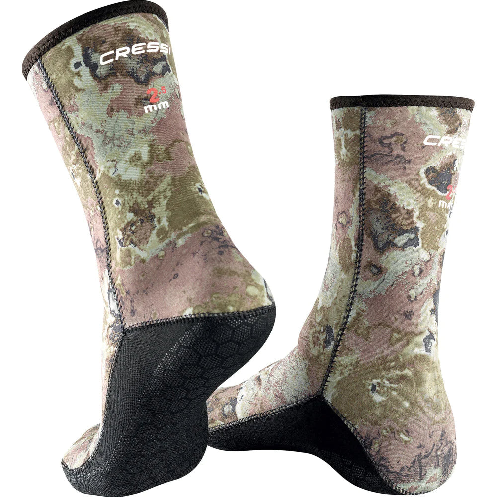 Cressi Sub 2.5mm Camo Anti-Slip Socks