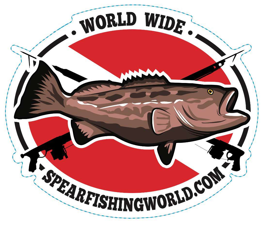 Spearfishing World Die-cut Logo Sticker