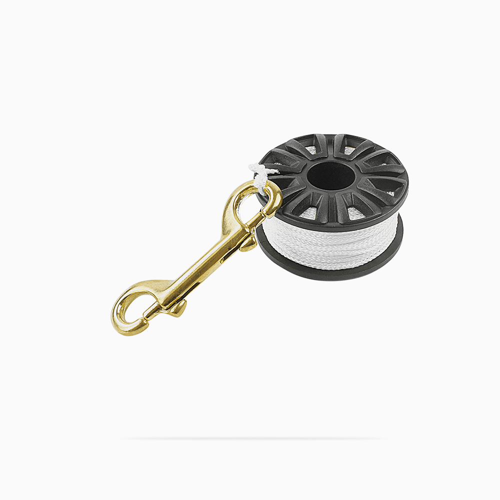 DIVE REEL FINGER SPOOL 100 FT WITH BRASS DOUBLE END CLIP