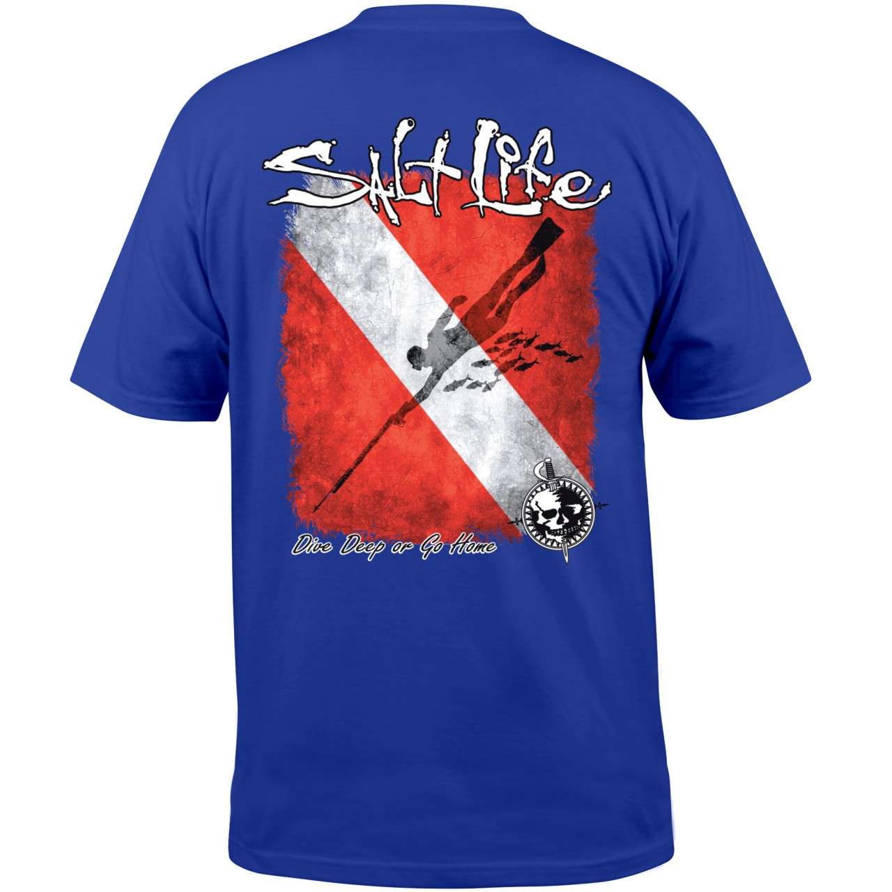 Salt Life Into the Deep Short Sleeve T-Shirt Blue