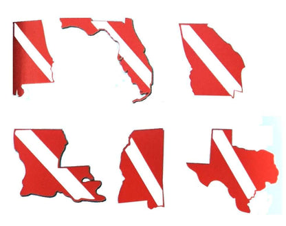 State Dive Flag Double Vinyl Sticker