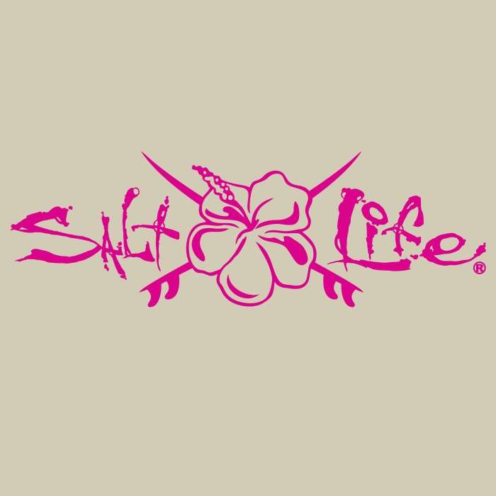 Salt Life Signature Hibiscus and Boards Decal/Sticker