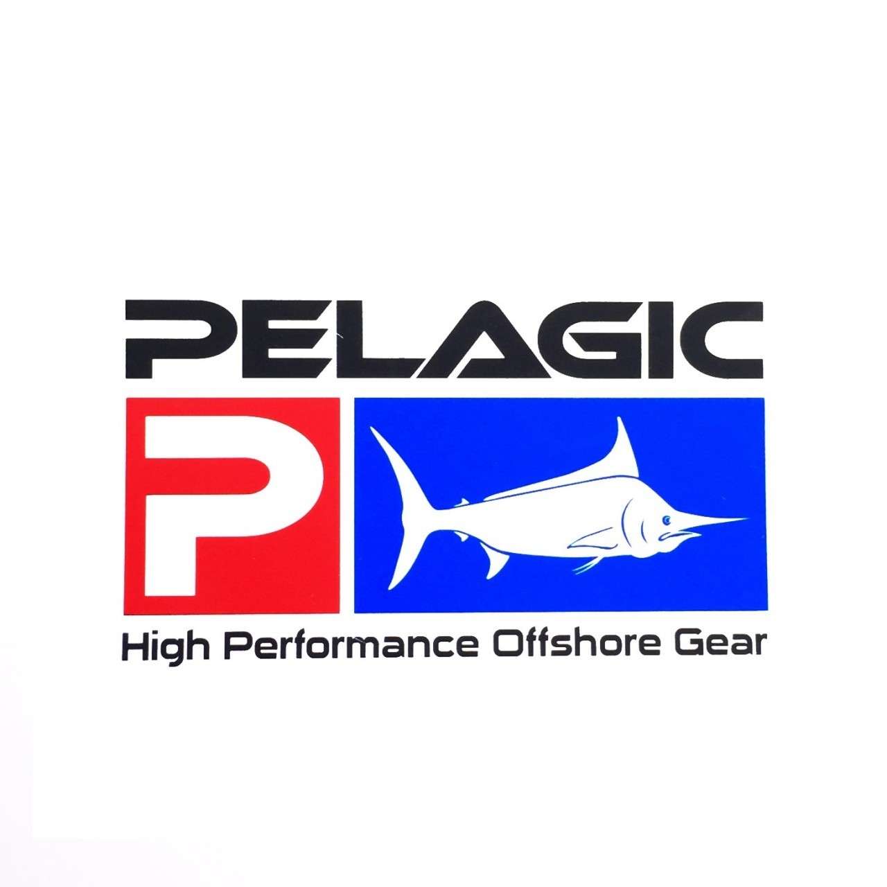 Pelagic White Large Performance Sticker