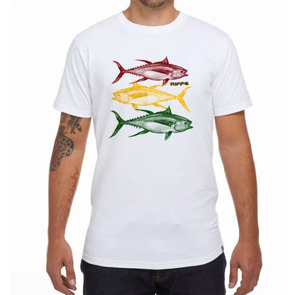 Riffe Rasta Fish T-Shirt White